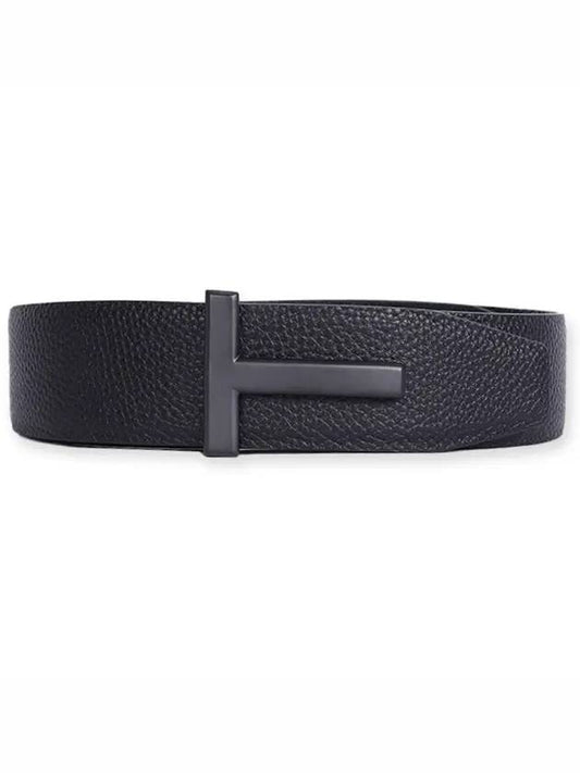 Men's Logo Reversible Leather Belt Black - TOM FORD - BALAAN 1