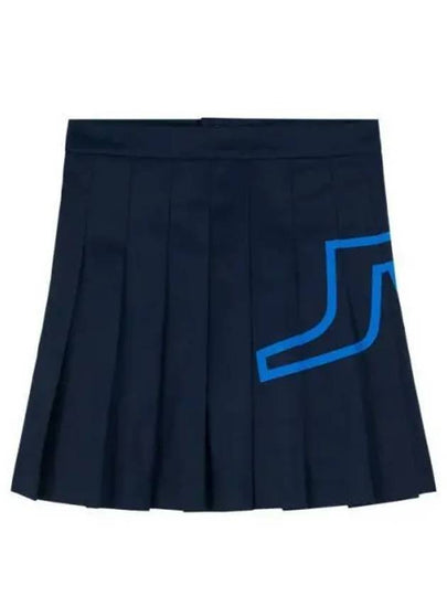 Women's Naomi Pleated Skirt Navy - J.LINDEBERG - BALAAN 2