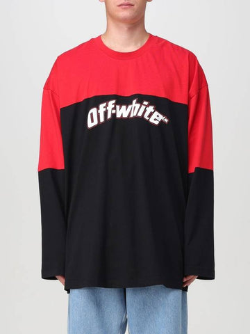 T-shirt Off-White in cotone con stampa logo - OFF WHITE - BALAAN 1