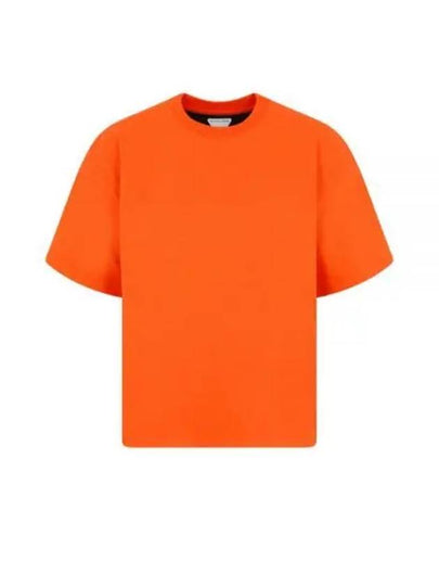 Double Layer Cotton Short Sleeve T-Shirt Orange - BOTTEGA VENETA - BALAAN 2