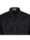 Compass Patch Shirt Zip Up Jacket Black - STONE ISLAND - BALAAN 5