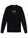 Cotton Sweatshirt Black - BURBERRY - BALAAN 2