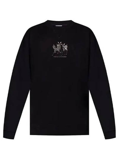 Cotton Sweatshirt Black - BURBERRY - BALAAN 2