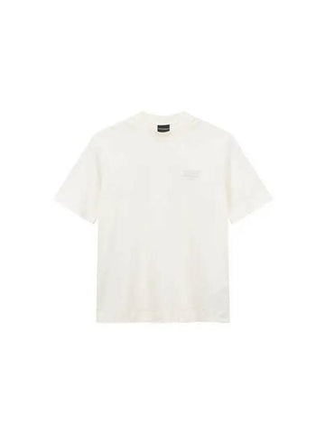 Men s Outline Eagle Logo T Shirt Vanilla - EMPORIO ARMANI - BALAAN 1