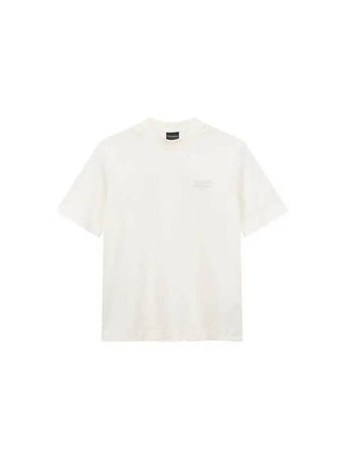 Men s Outline Eagle Logo T Shirt Vanilla - EMPORIO ARMANI - BALAAN 1