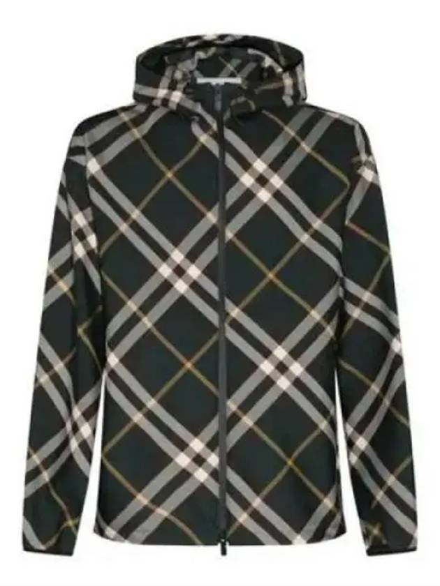 Check Pattern Hoodie Zip-Up Ivy - BURBERRY - BALAAN 2