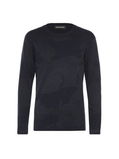 Men's Camo Wave Knit Top Navy - NEIL BARRETT - BALAAN 1