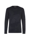 Men's Camo Wave Knit Top Navy - NEIL BARRETT - BALAAN 1