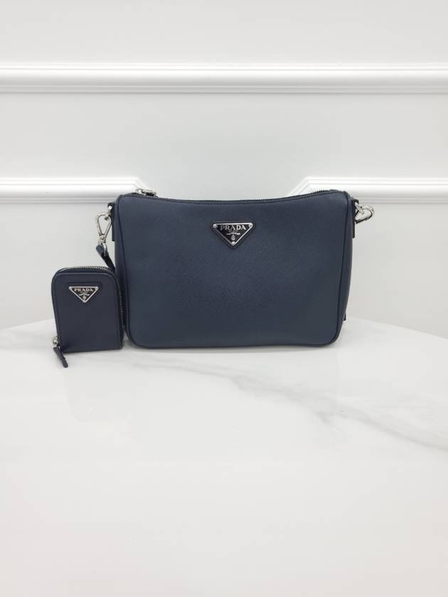 Saffiano leather shoulder bag 2VH113 navy - PRADA - BALAAN 2