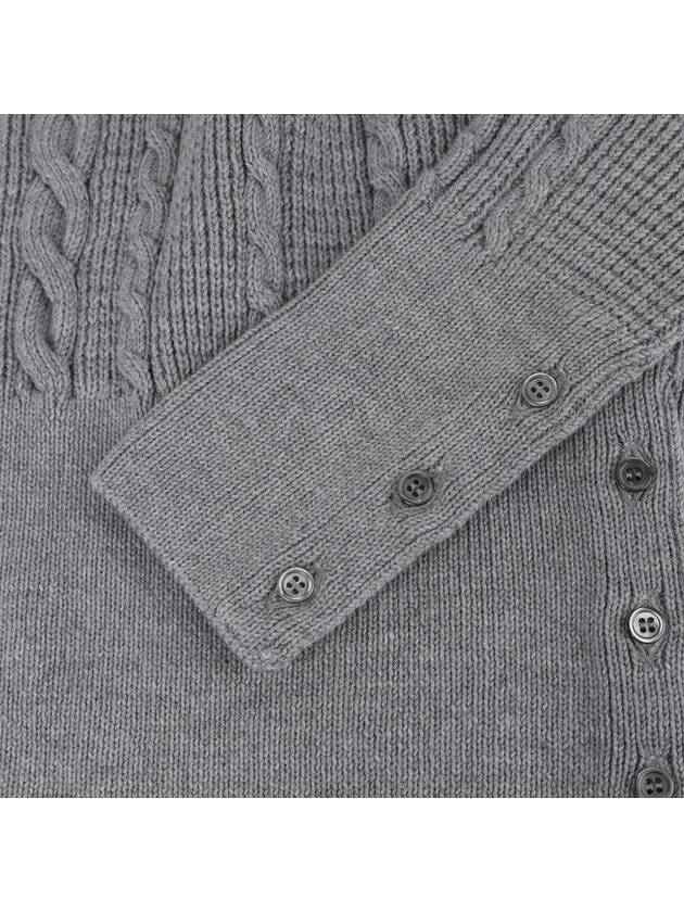 RWB Cable Wool Knit Top Grey - THOM BROWNE - BALAAN 6