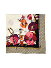 GG Flower Square Silk Scarf - GUCCI - BALAAN 1