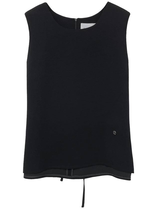 Pleats Sleeveless Top BLACK - ILROZE - BALAAN 1