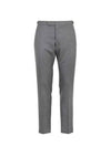 Low Rise Side Tab Wool Slacks Grey - THOM BROWNE - BALAAN 2