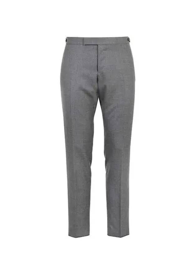 Low Rise Side Tab Wool Slacks Grey - THOM BROWNE - BALAAN 2