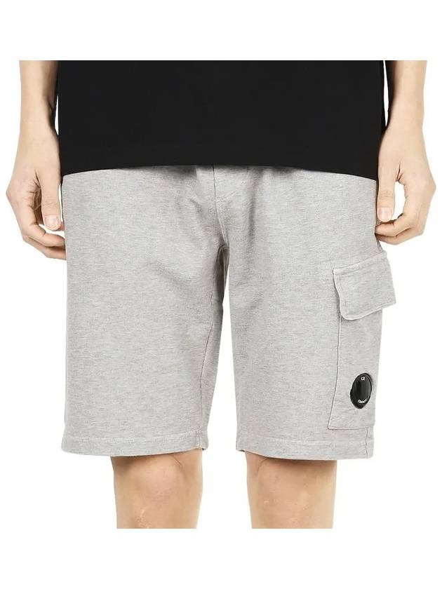 Light Fleece Cargo Lens Shorts Grey - CP COMPANY - BALAAN 3