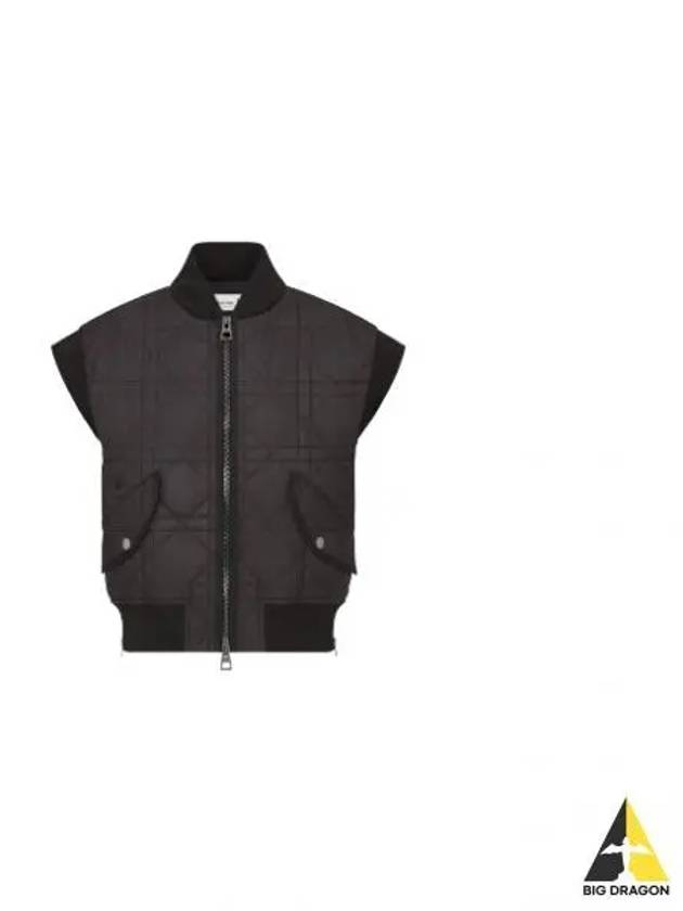 Macrocannage Quilted Technical Taffeta Vest Black - DIOR - BALAAN 2