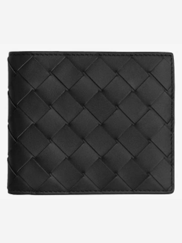 Intrecciato Leather Half Wallet Black - BOTTEGA VENETA - BALAAN 2