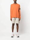 Logo Patch Crew Neck Cotton Nylon Knit Top Orange - STONE ISLAND - BALAAN 4