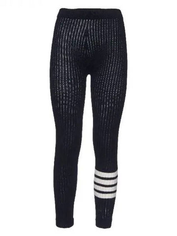 Diagonal armband wool cashmere leggings pants - THOM BROWNE - BALAAN 1