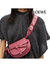 Mini Gate Dual Soft Calfskin Cross Bag Plum Rose - LOEWE - BALAAN 9