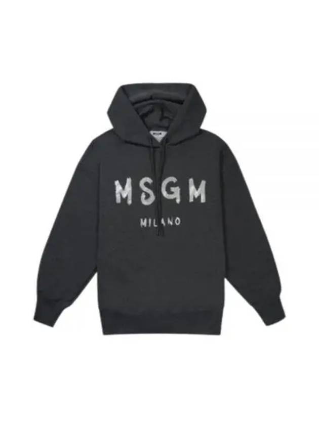 Logo Print Cotton Hoodie Antracite - MSGM - BALAAN 1