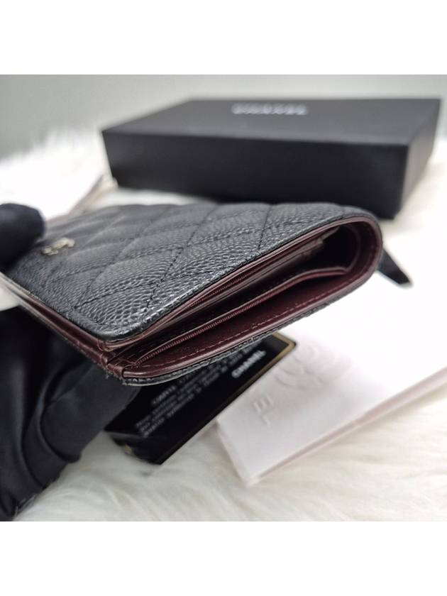 Caviar flap long wallet black - CHANEL - BALAAN 7