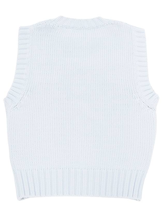 Cotton Rope Vest Poder Blue - GANNI - BALAAN 3