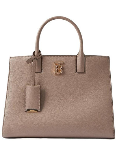 Leather Small Frances Tote Bag Light Saddle Brown - BURBERRY - BALAAN 2