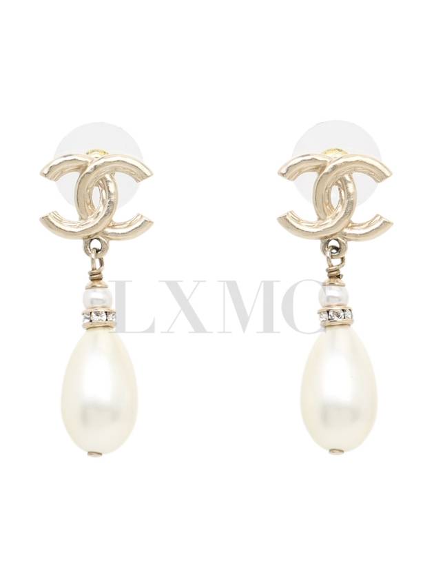 Pearl Earrings Showline CC Logo AB8513 - CHANEL - BALAAN 1