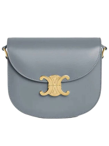 Besace Clea Shiny Calfskin Cross Bag Blue Grey - CELINE - BALAAN 1