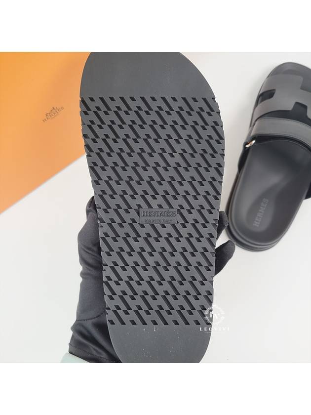 Chypre Calfskin Sandals Black - HERMES - BALAAN 5