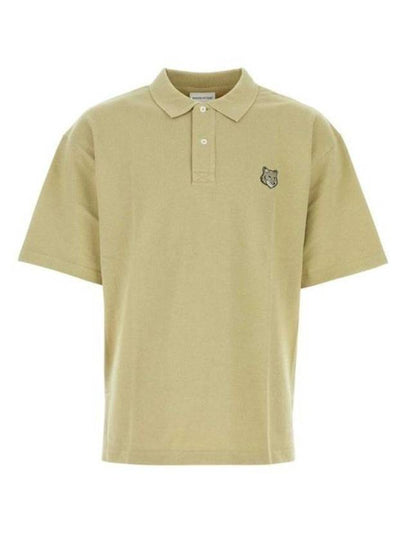 Bold Fox Head Patch Oversized Polo Shirt Sage Green - MAISON KITSUNE - BALAAN 2