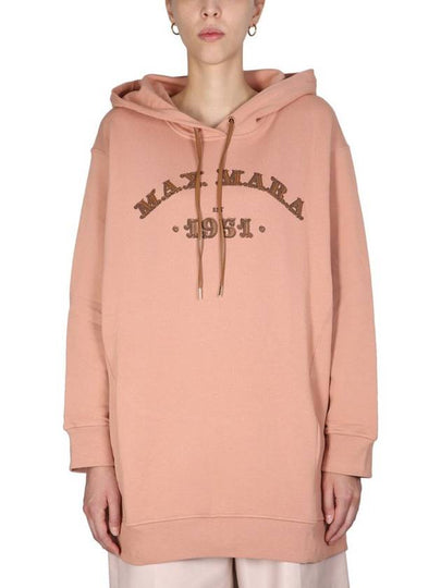 Adito Logo Cotton Hoodie Pink - MAX MARA - BALAAN 2