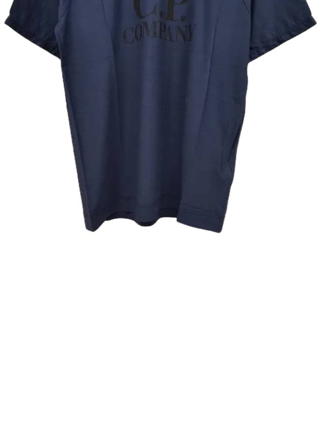 Logo Short Sleeve T-Shirt Navy - CP COMPANY - BALAAN 4