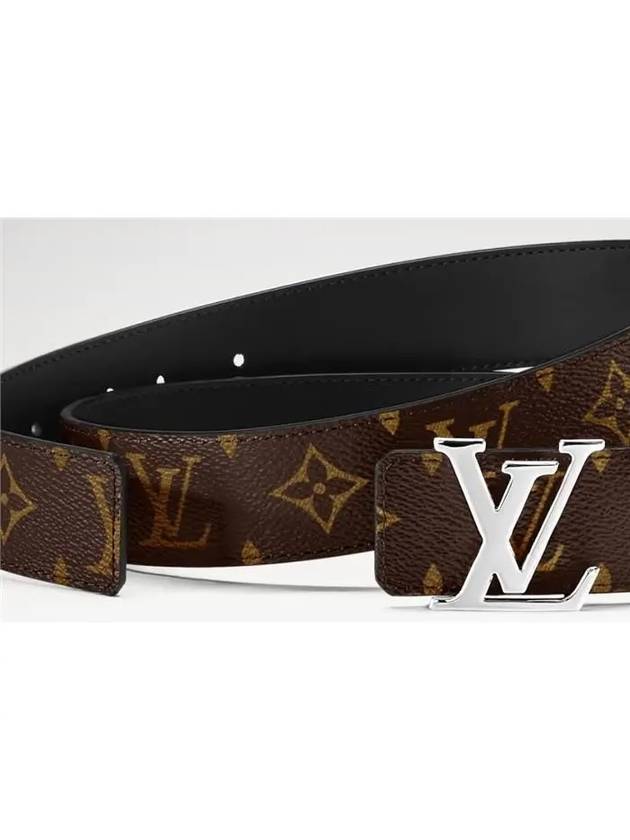 LV Initiales 35MM Reversible Leather Belt Black Brown - LOUIS VUITTON - BALAAN 3