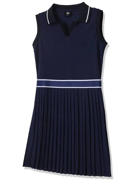 Line point pleated dress NAVY - 20THHOLE - BALAAN 2