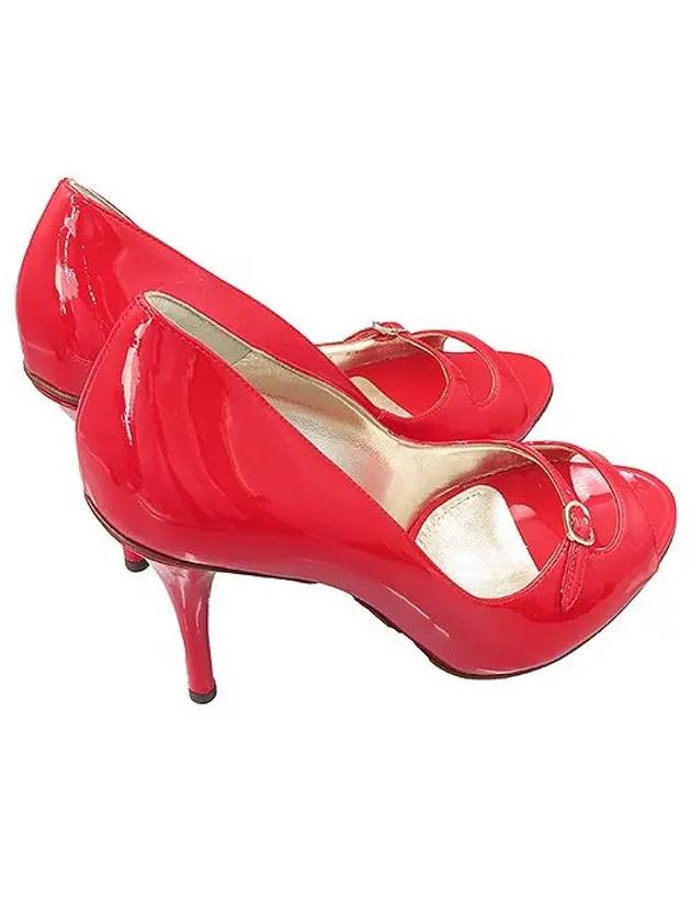 7592 Red color enamel open toe pumps women s shoes 245MM - DOLCE&GABBANA - BALAAN 6