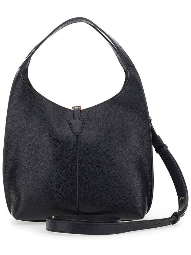 Black Handbag With Adjustable And Removable Shoulder Strap In Leather Woman - TOD'S - BALAAN 2