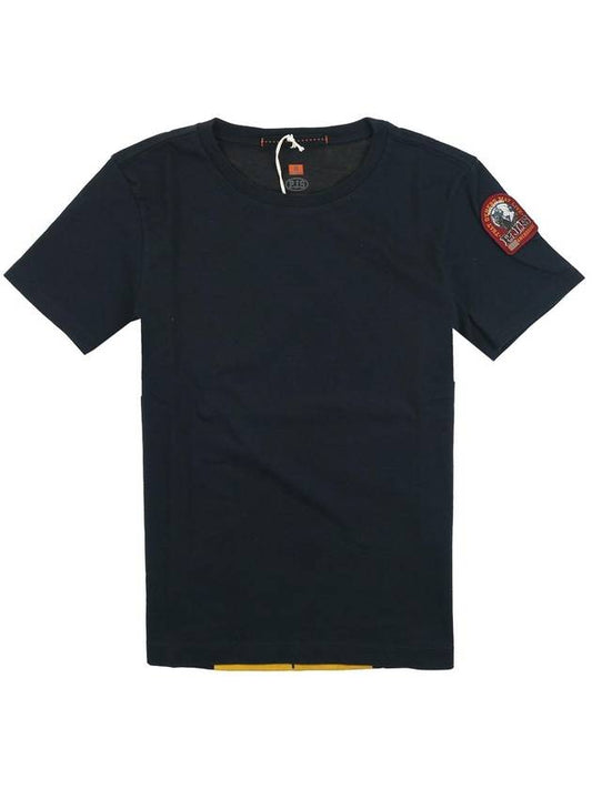 Men's Track Cotton Short Sleeve T-Shirt Black - PARAJUMPERS - BALAAN 1