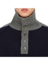 4-Bar Wool Polo Knit Top Navy Grey - THOM BROWNE - BALAAN 10