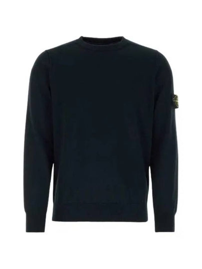 Crewneck Soft Cotton Knit Top Black - STONE ISLAND - BALAAN 2