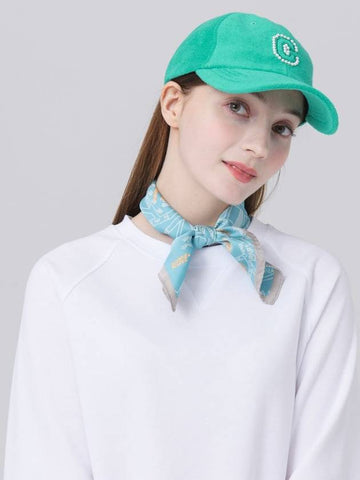 DoyounoyouMC Wapen Patch Symbol Logo Pearl Jing Cotton Terry Ocean Green Ball Cap DO9242AC927 1 - DOYOUKNOWMC GOLF WEAR - BALAAN 1