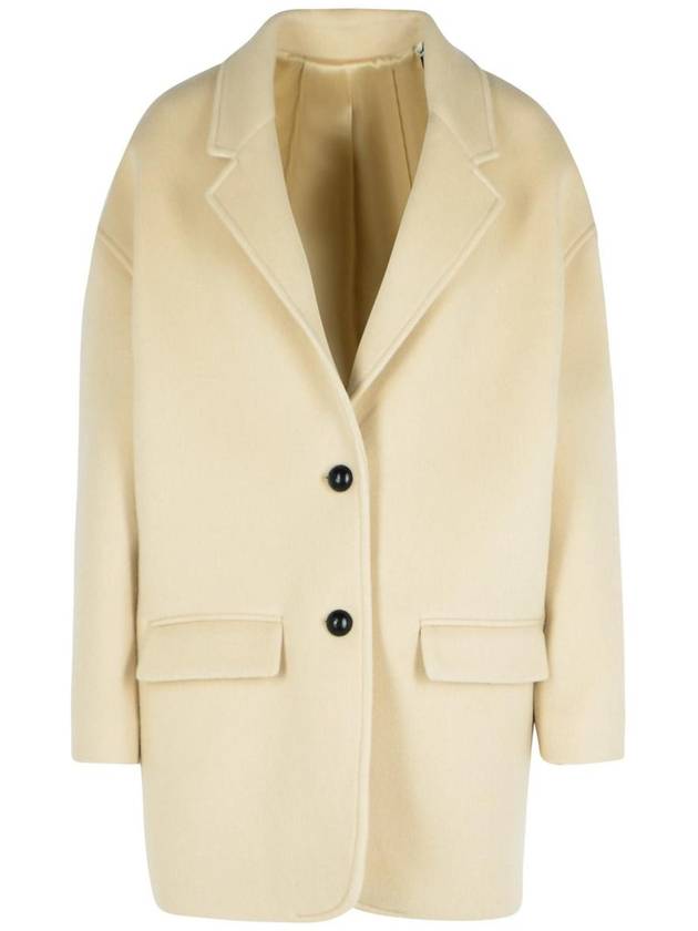 Isabel Marant 'Campbelle' Beige Virgin Wool Blend Coat - ISABEL MARANT - BALAAN 1