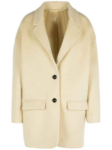 Isabel Marant 'Campbelle' Beige Virgin Wool Blend Coat - ISABEL MARANT - BALAAN 1