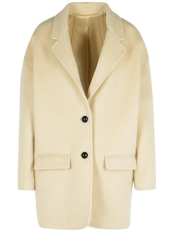 Isabel Marant 'Campbelle' Beige Virgin Wool Blend Coat - ISABEL MARANT - BALAAN 1