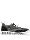 Flannel Clear Sole Low Top Sneakers Grey - THOM BROWNE - BALAAN 2