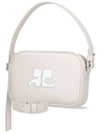 Camera Slim Leather Shoulder Bag Mastic Grey - COURREGES - BALAAN 5