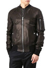 Raglan Aviation Leather Bomber Jacket Black - RICK OWENS - BALAAN 2