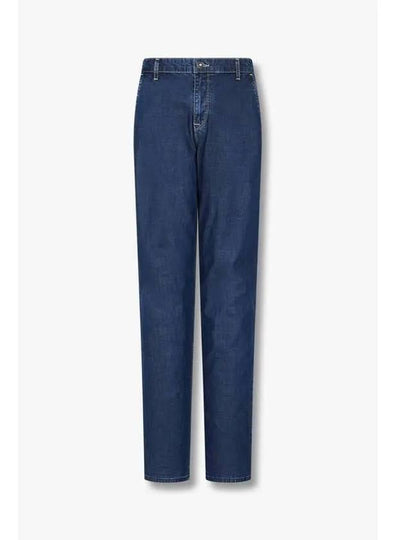 Women s Embroidered Logo Tapered Leg Jeans Blue - EMPORIO ARMANI - BALAAN 1