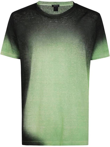 Avant Toi Hand Panted Linen Jersey T-Shirt With Short Sleeves Clothing - AVANT TOI - BALAAN 1